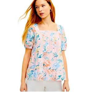 Loft Garden Lace Floral Blouse
